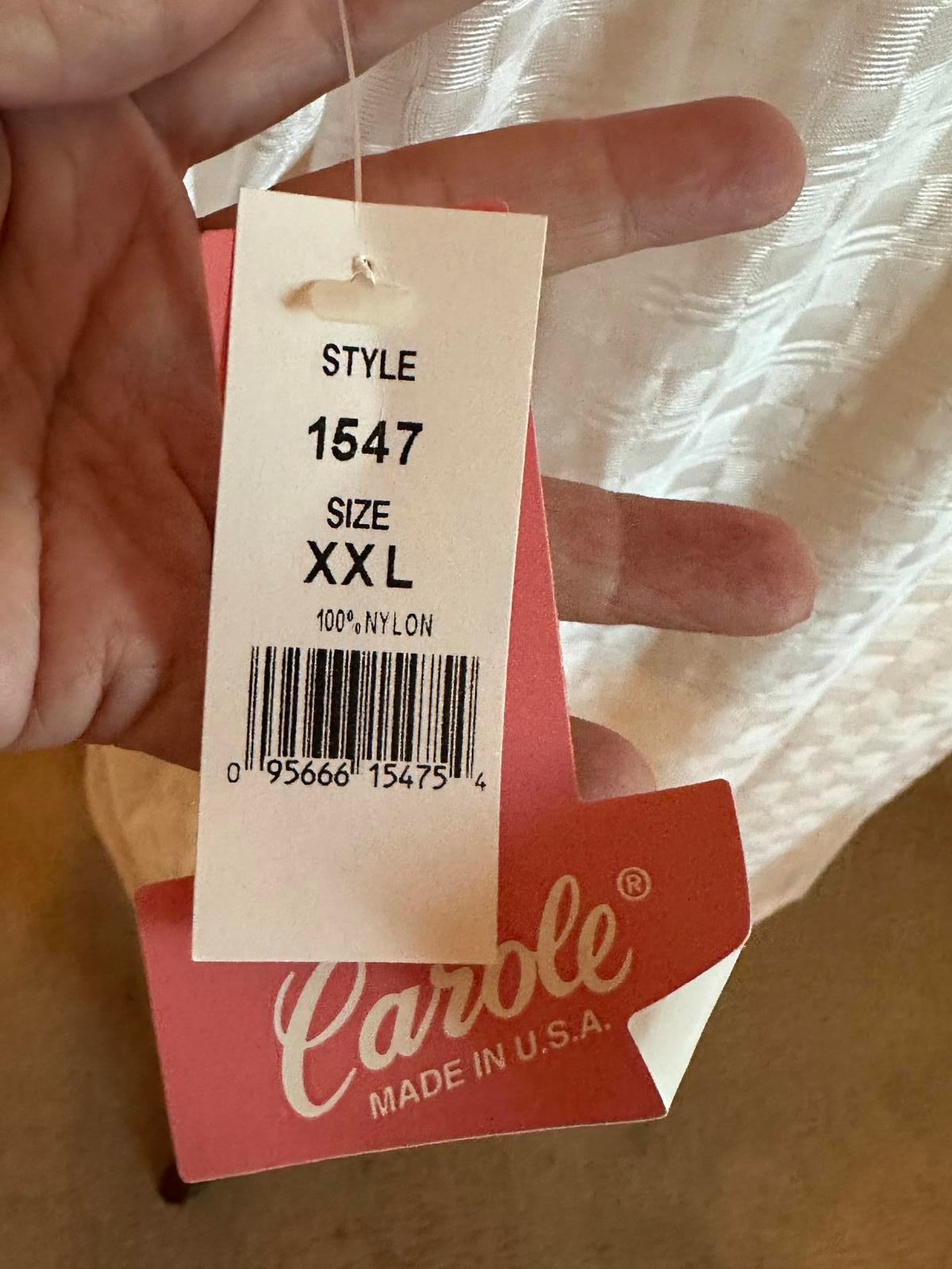 Carole White Long Sleeve Nylon Nightgown XXL NWT