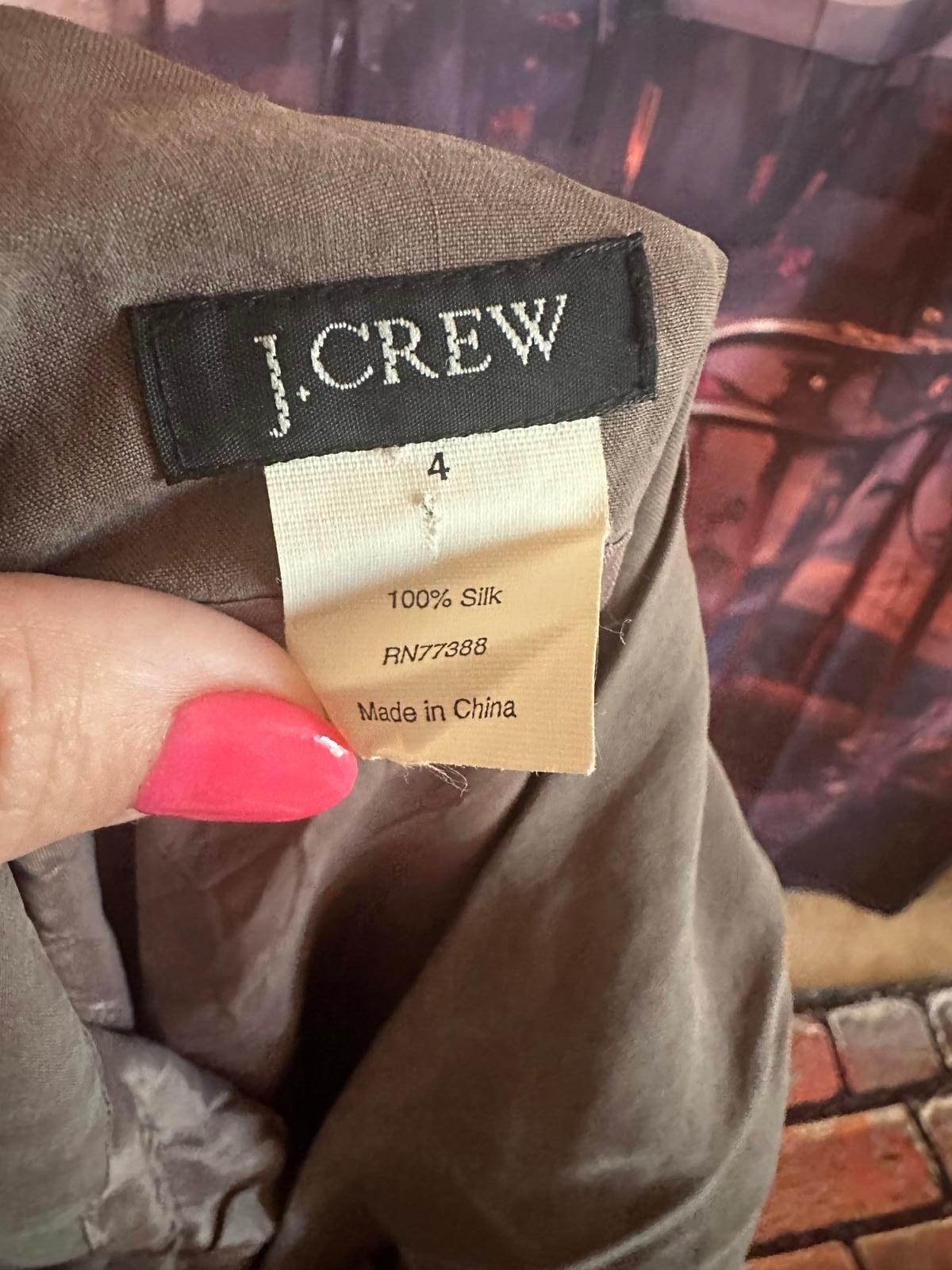 J.Crew Silk Casual Dress Size 4