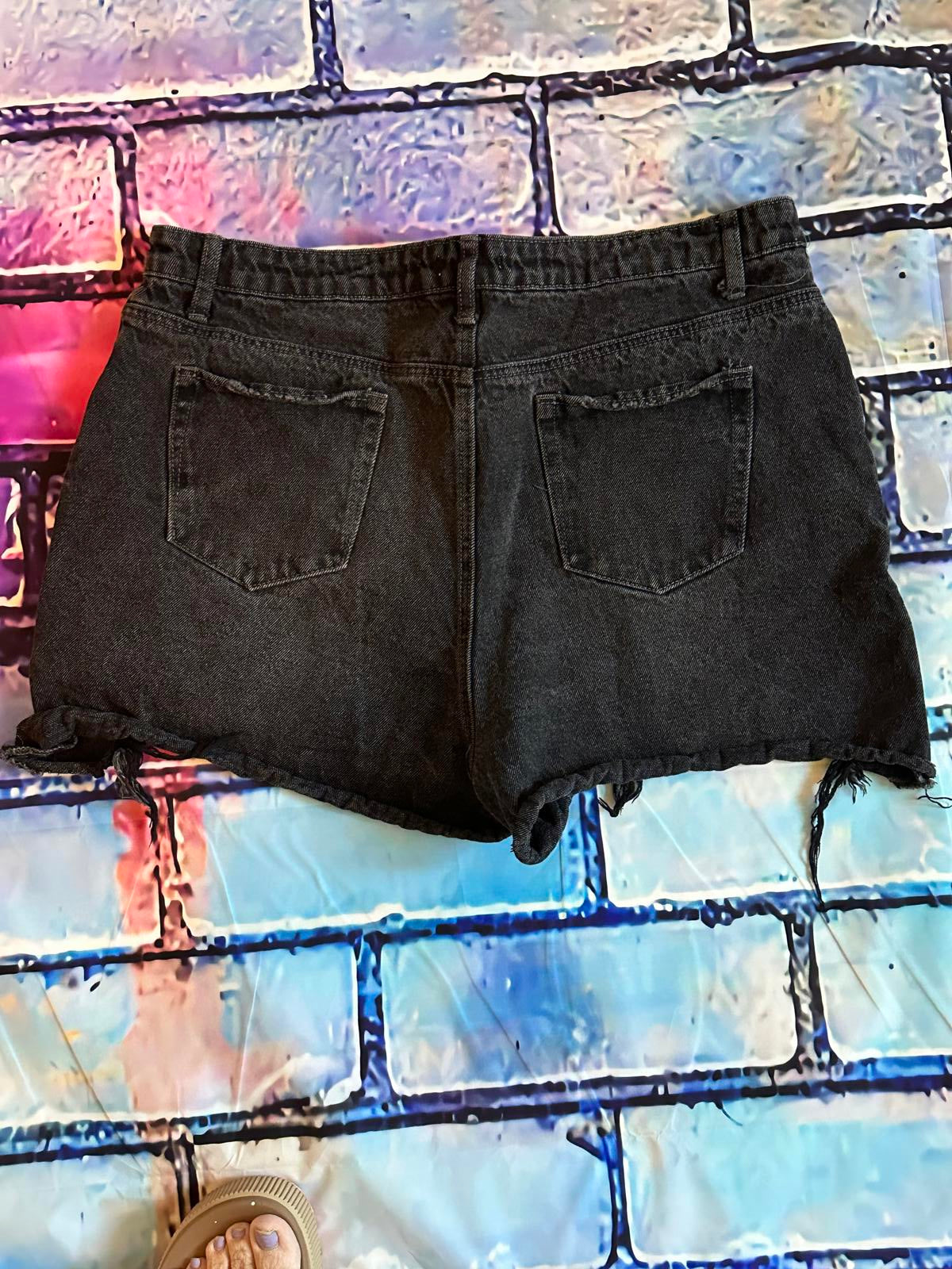 BP Black Denim Shorts Size 34 Womens Jean Cutoff