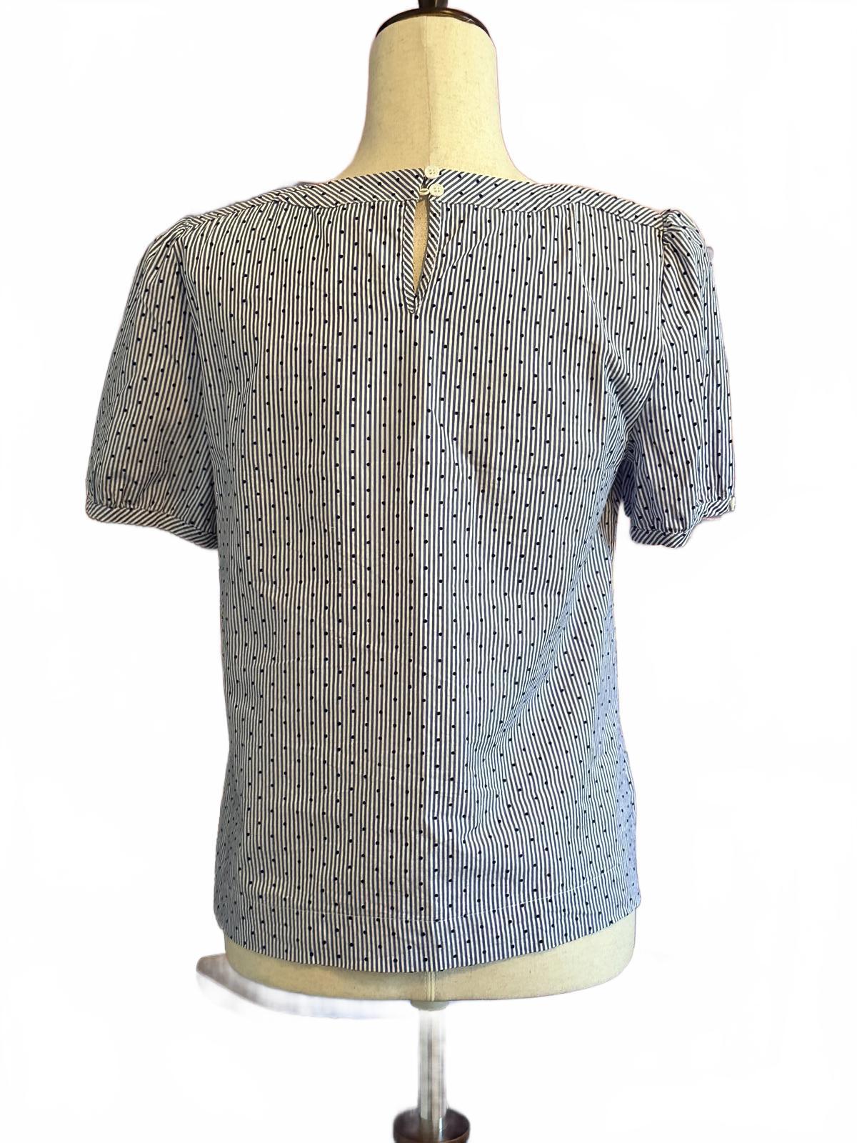 Court & Rowe Striped and Polka Dot Short Sleeve Blouse