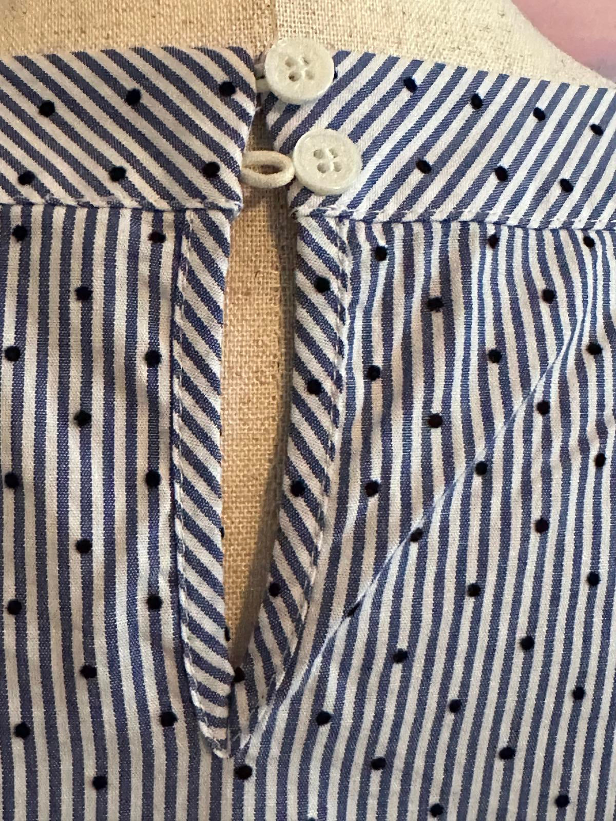 Court & Rowe Striped and Polka Dot Short Sleeve Blouse