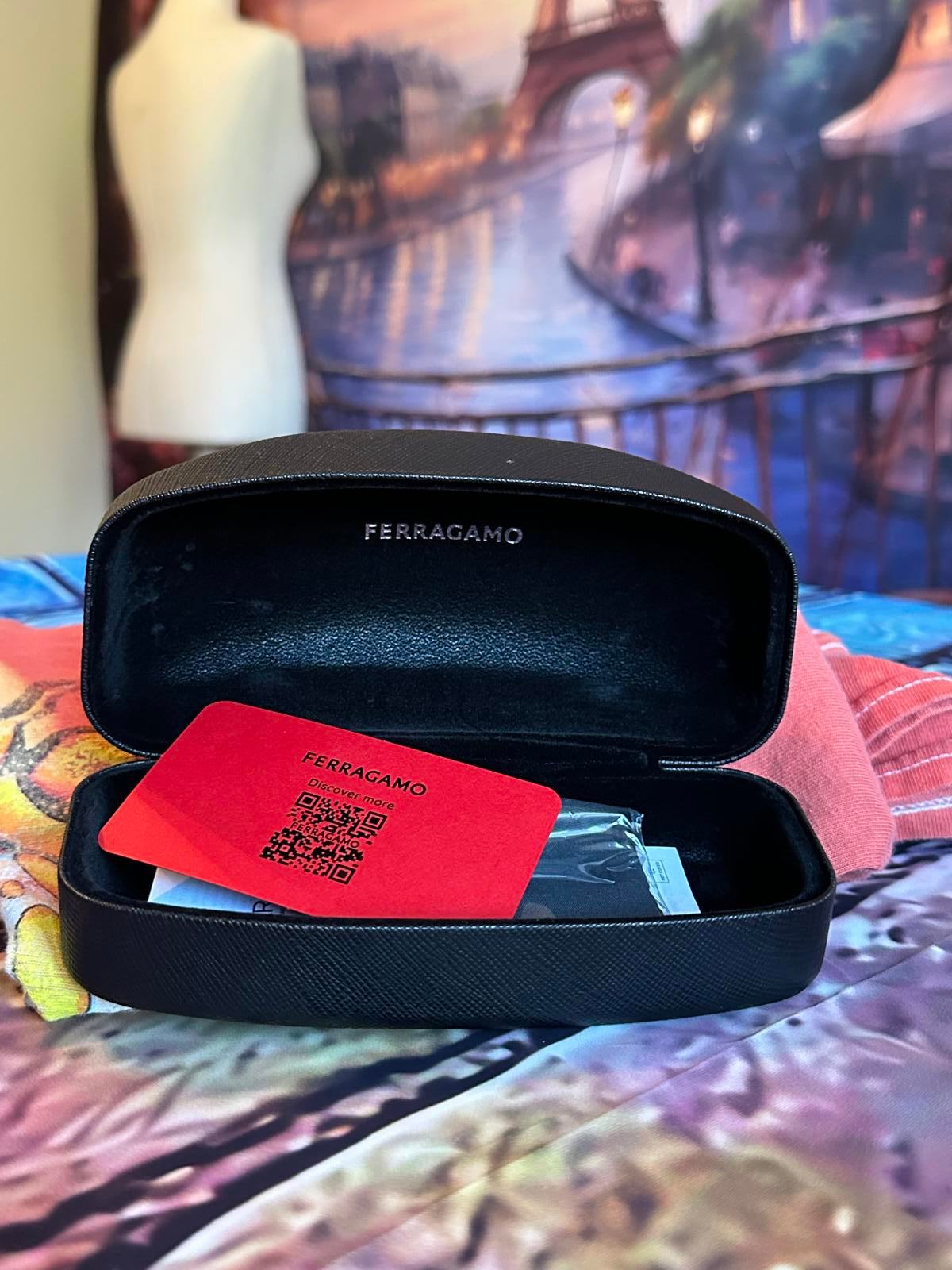 Ferragamo Gold Frame Sunglasses w/Brown Gradient Lenses