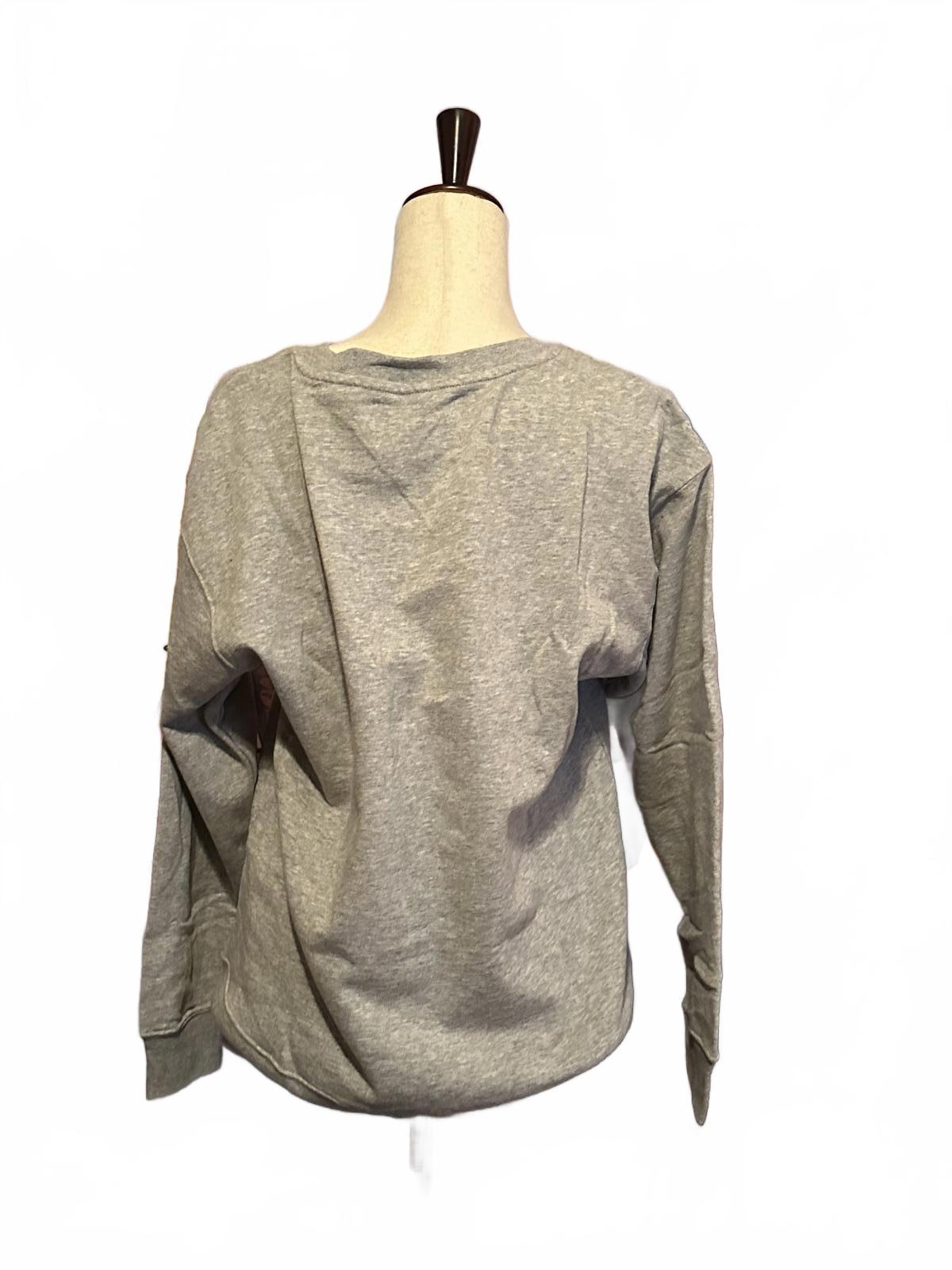 Calvin Klein Grey Sequin Leopard Print Sweatshirt M NWT