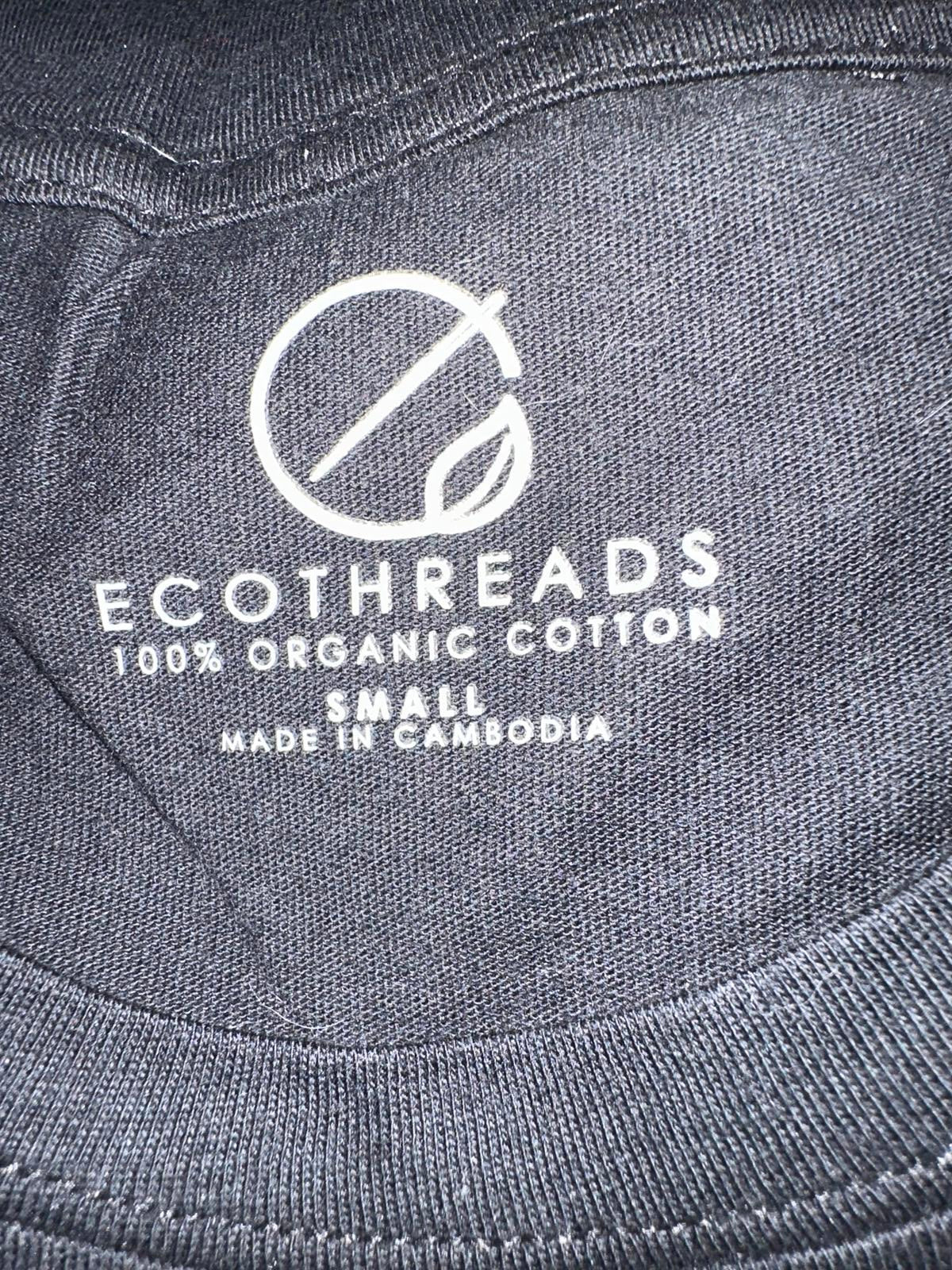 EcoThreads Organic Cotton Black Leopard Print T-Shirt Small