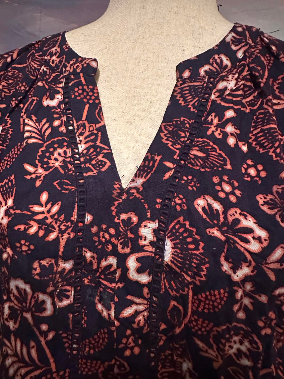 Gloria Vanderbilt Women’s Floral Print Tunic Top V-Neck