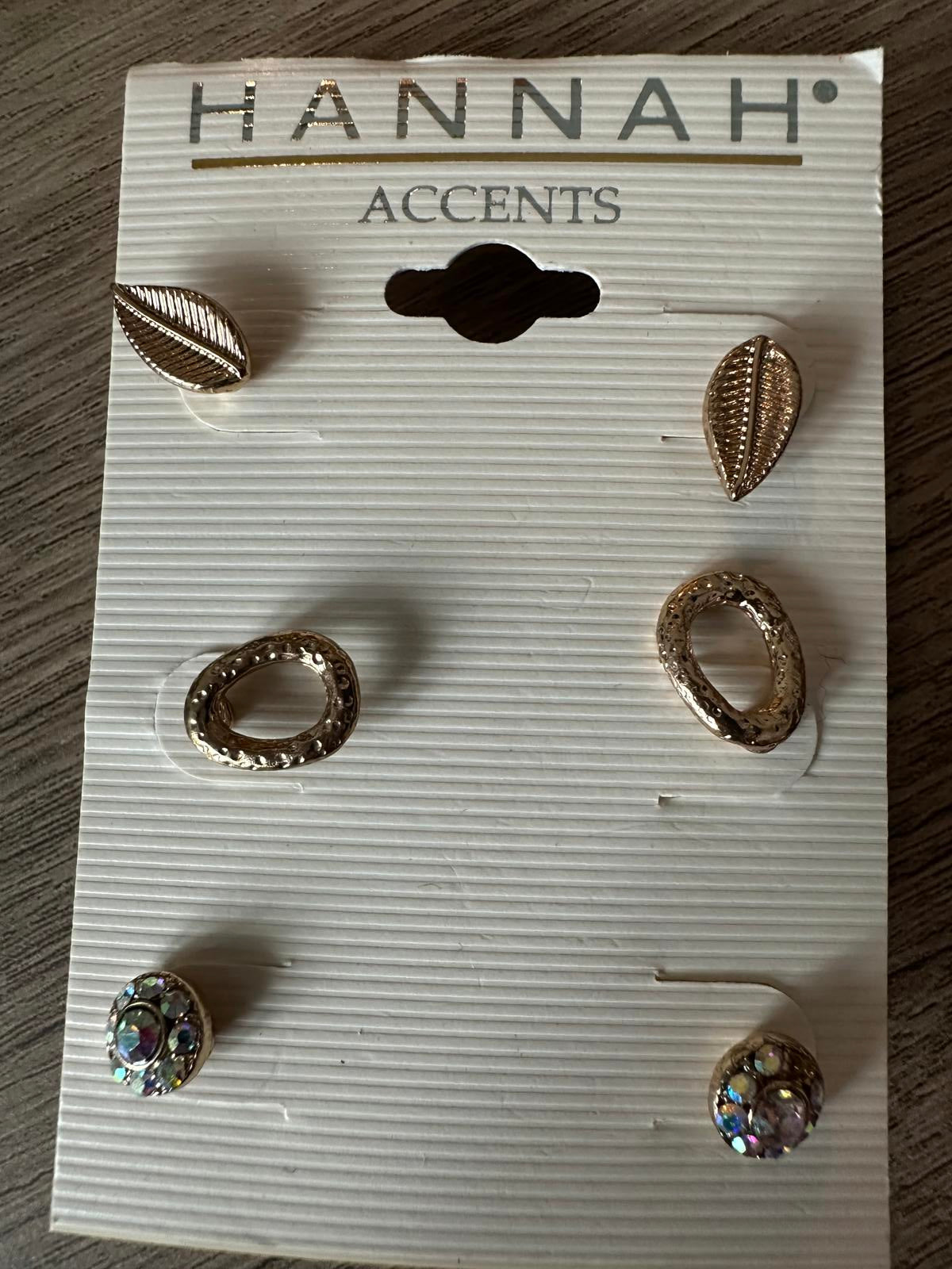 Hannah Accents 9 Pairs Assorted Fashion Earrings NWT