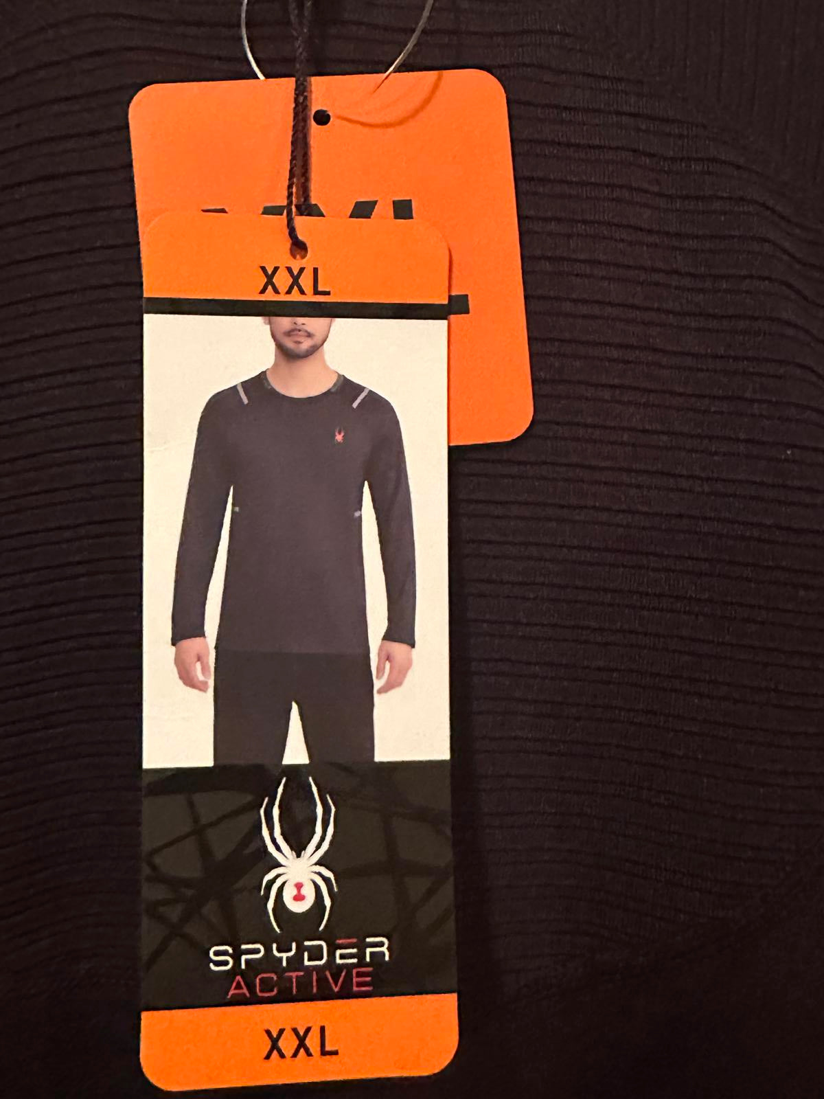 Spyder Men’s Long Sleeve Activewear Shirt – Black XXL NWT