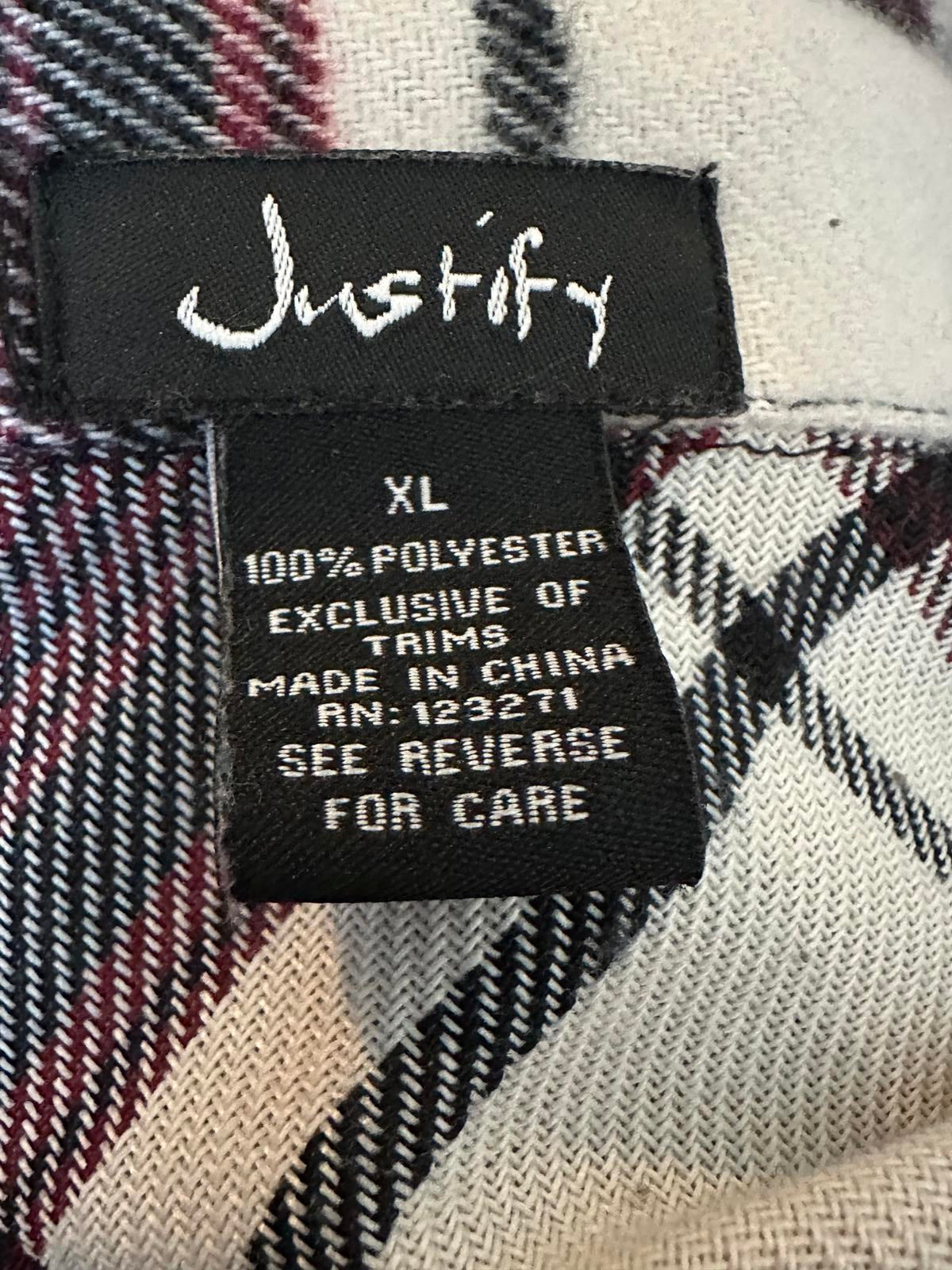 Justify Plaid Button-Up Flannel Shirt XL