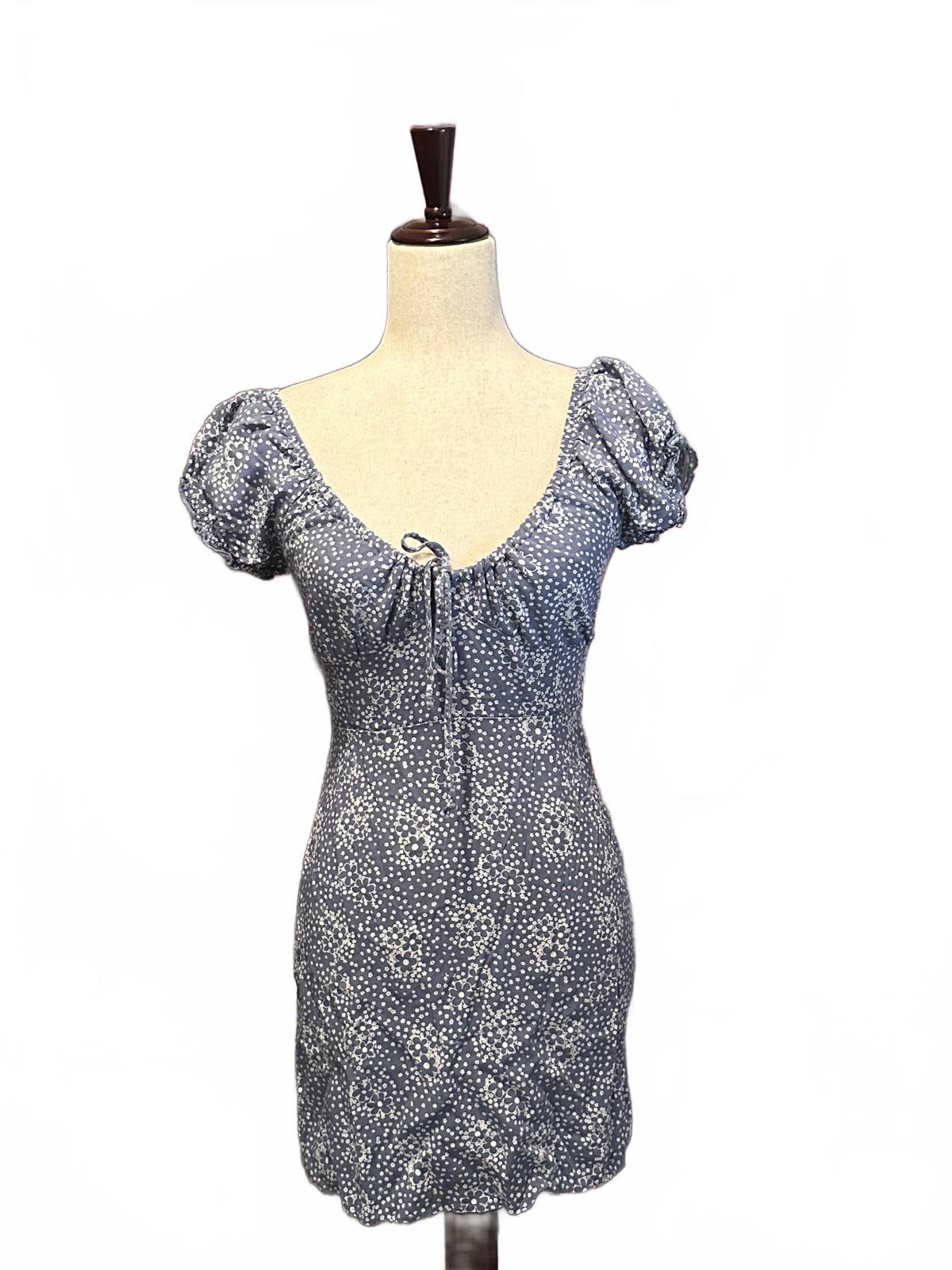 L.A. Hearts Blue Floral Puff Sleeve Casual Dress Size S
