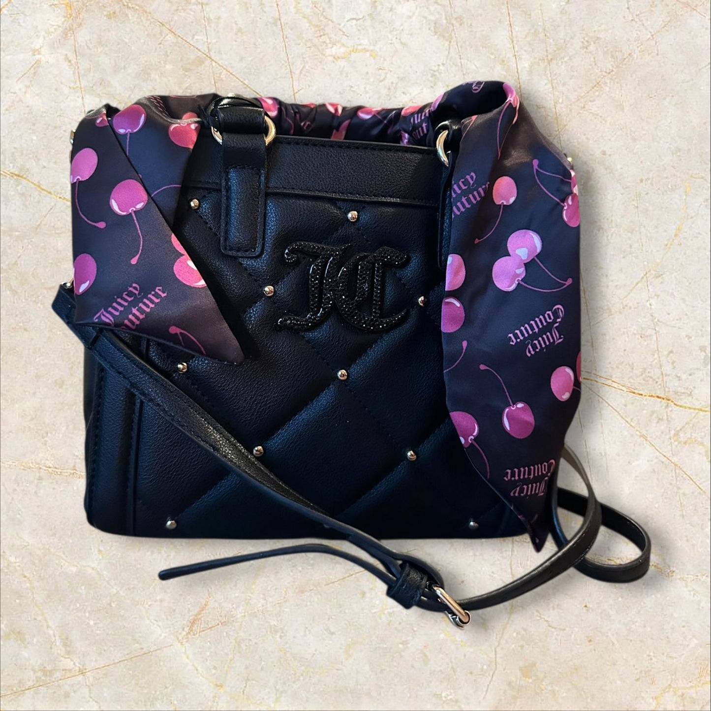 Juicy Couture NWT Black Quilted Crossbody Bag