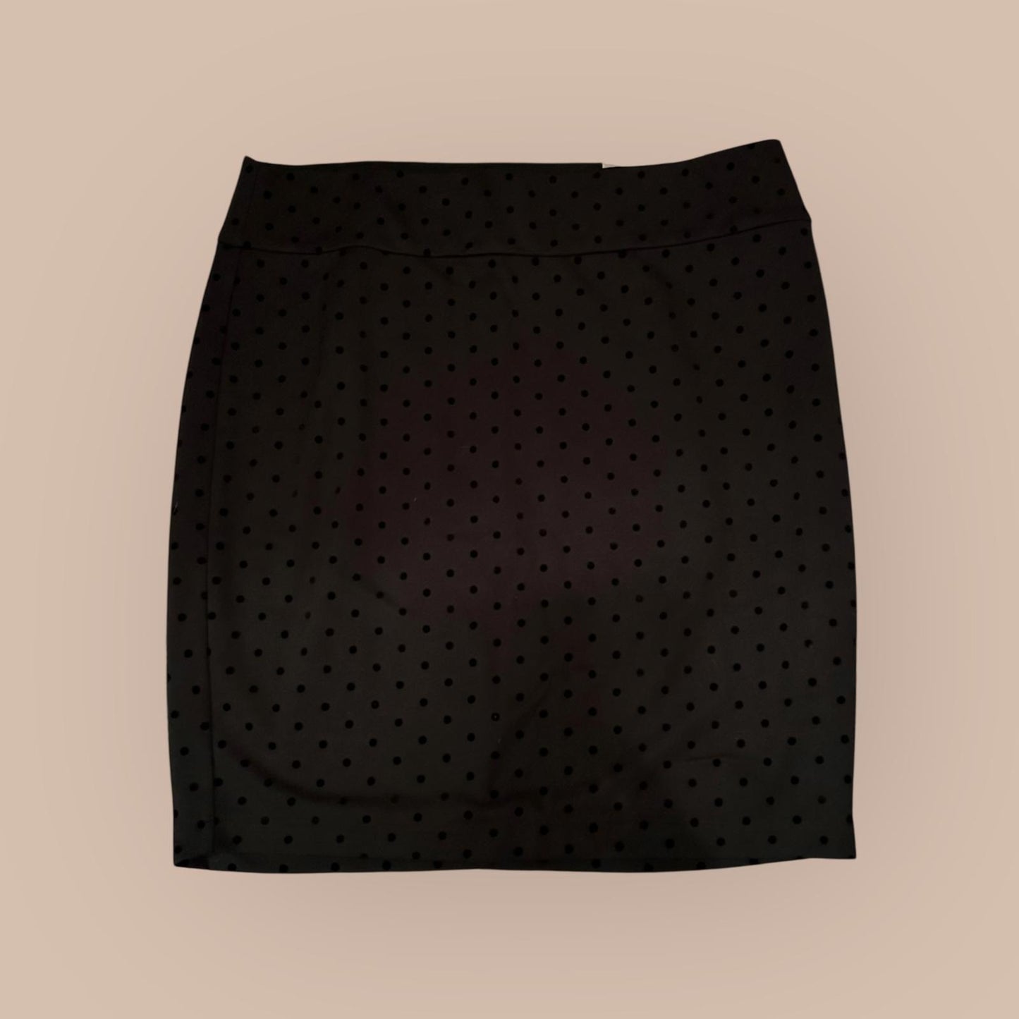 Maurices Black Polka Dot Pencil Skirt Women XL NWT