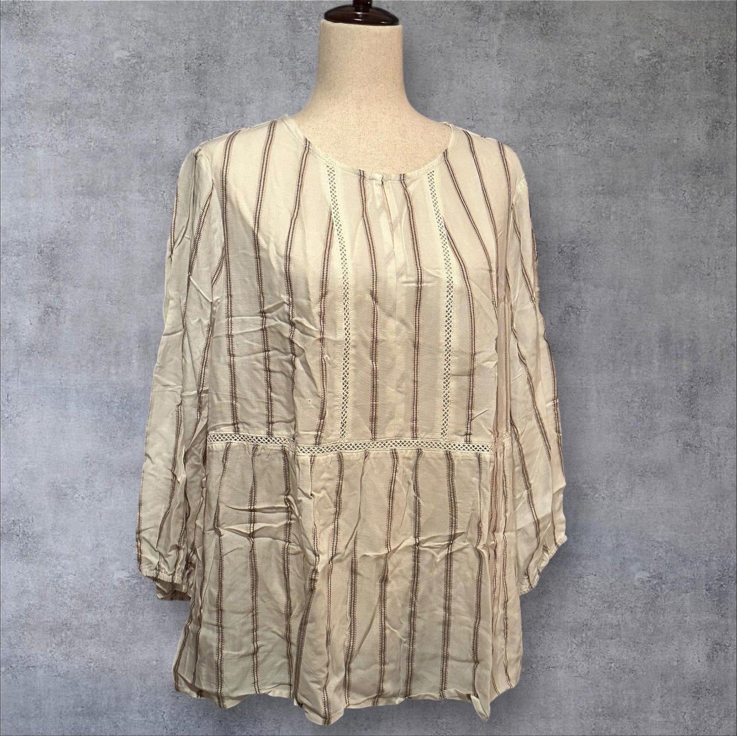 Fever Women’s Lightweight Striped Tunic Top Size Large