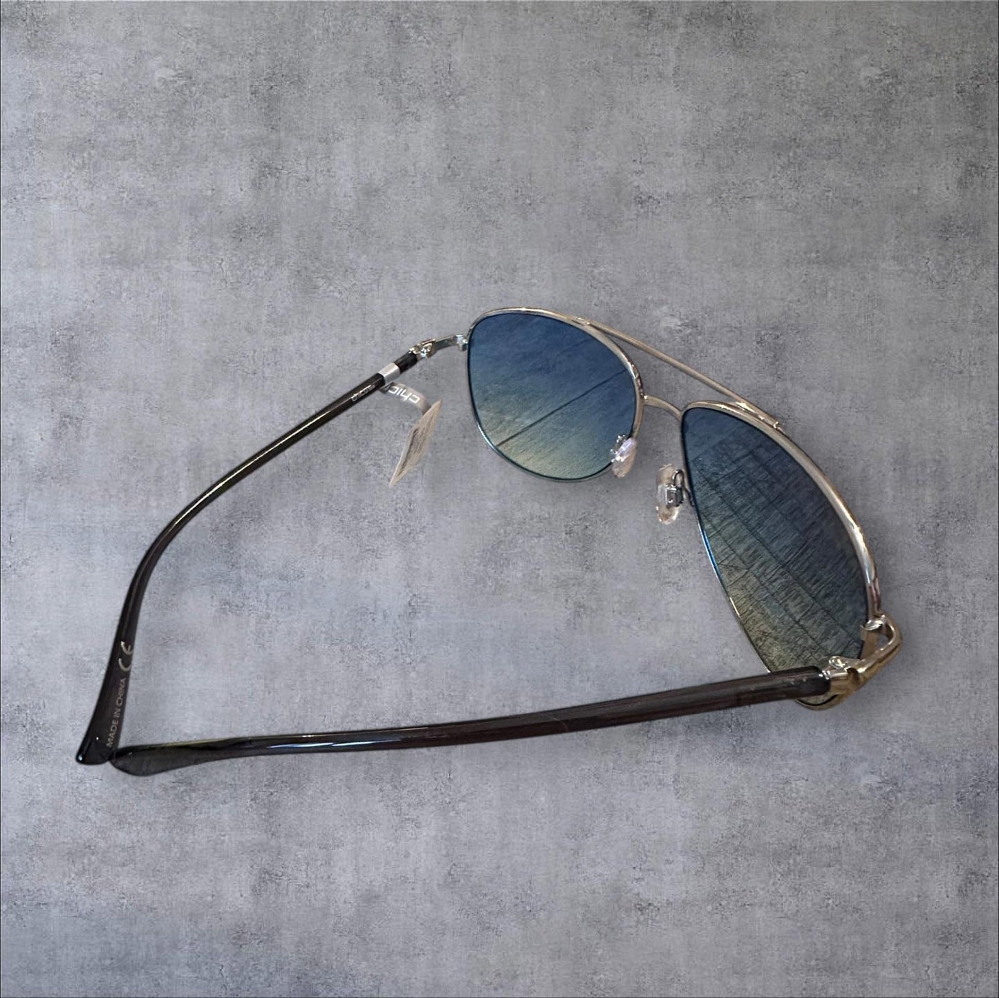 Chico's Stylish Aviator Blue Lens Sunglasses