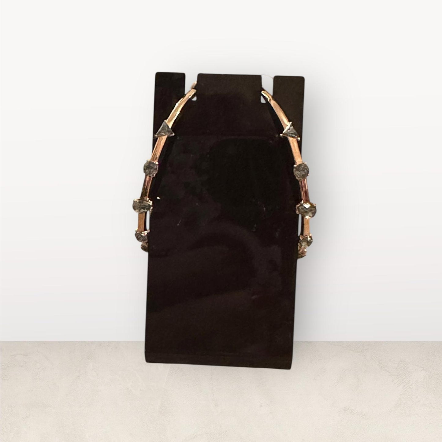 Karl Lagerfeld Elegant Gold-Tone Hoop Earrings with Crystals