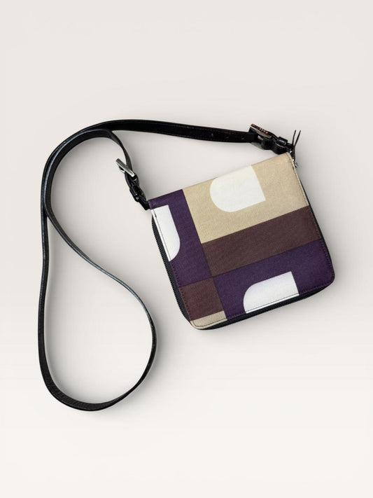 Bally Vintage Crossbody Wallet Zip Organizer Leather Strap