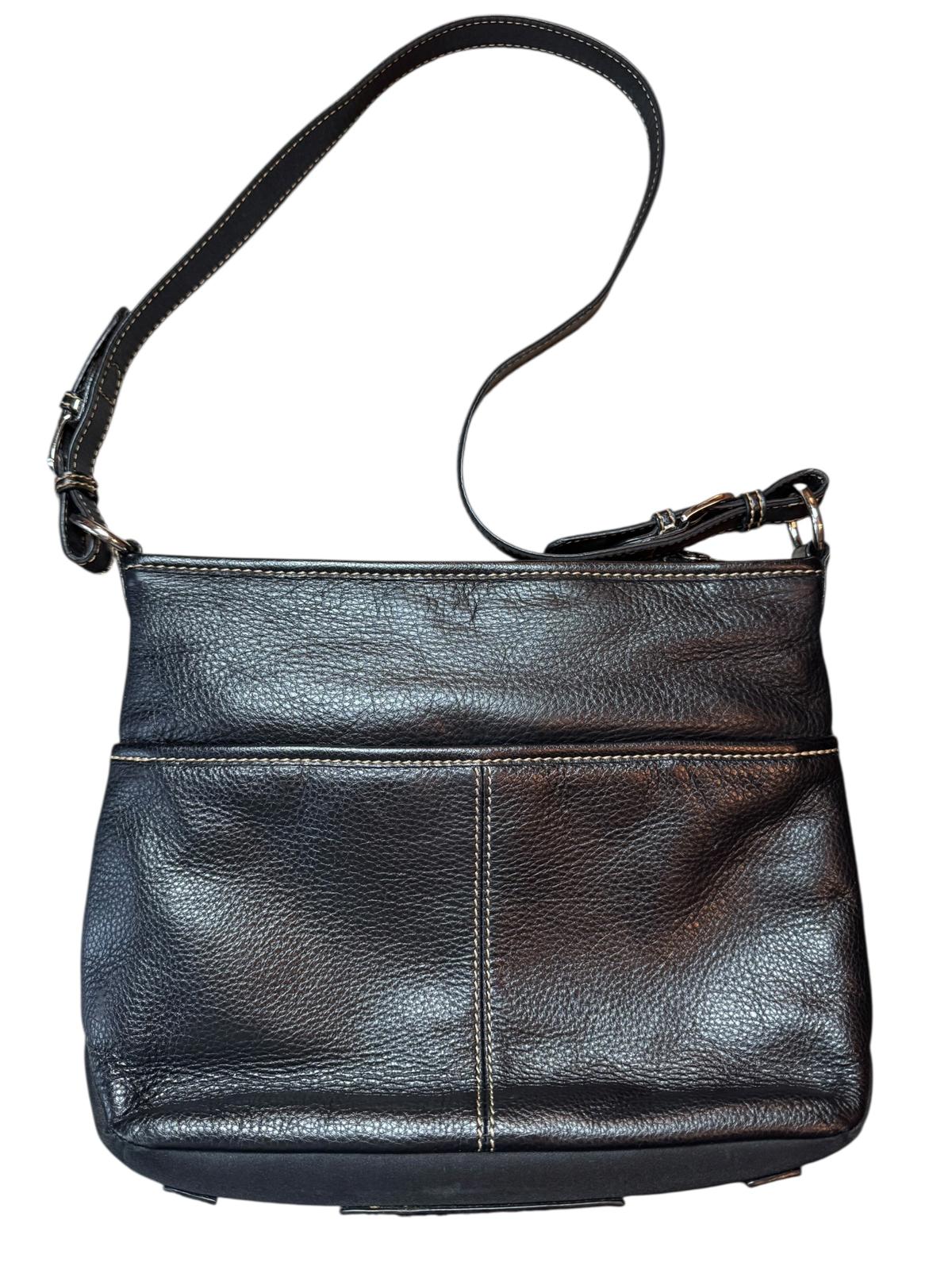 The Sak Classic Black Leather Shoulder Bag