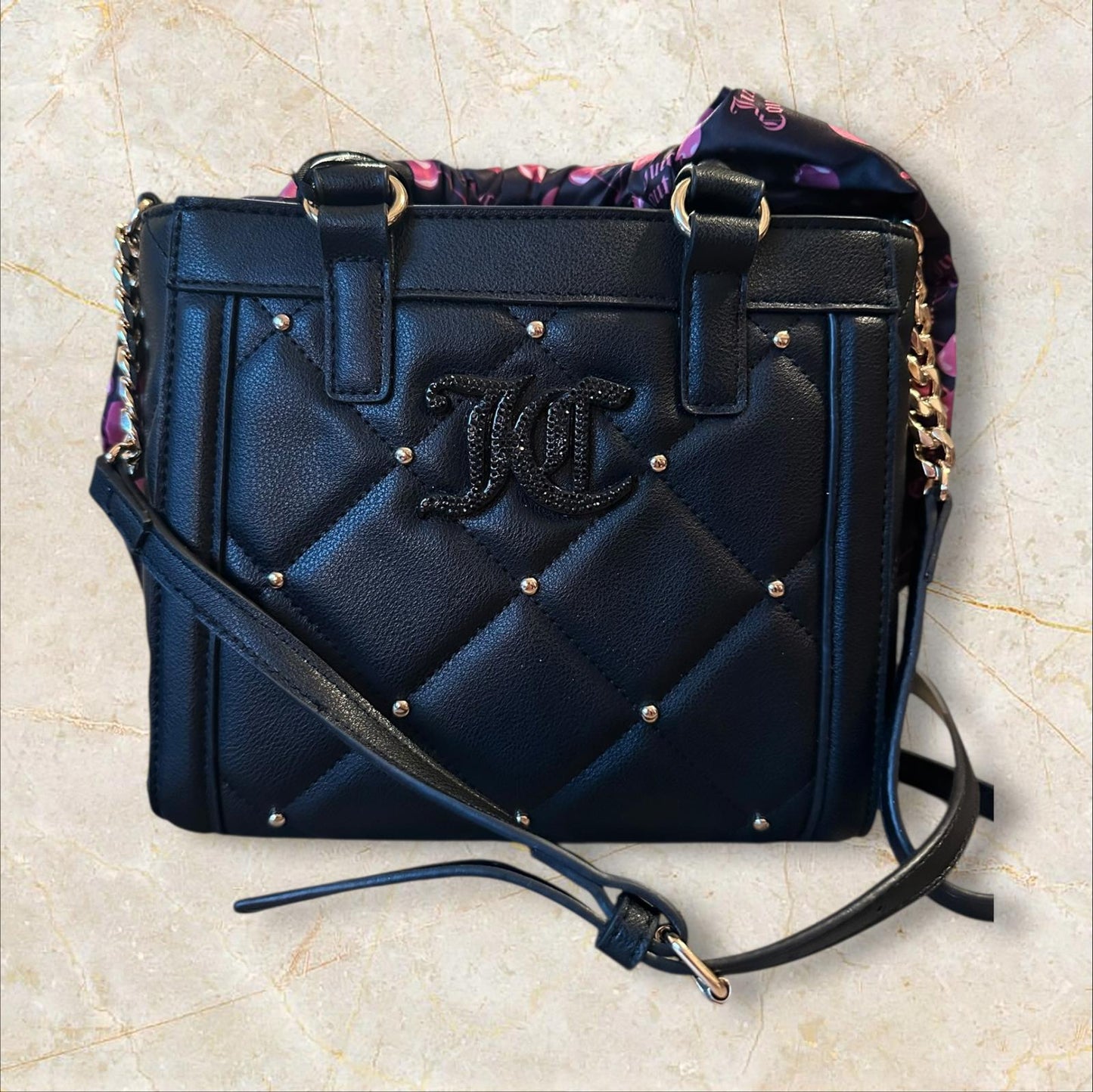 Juicy Couture NWT Black Quilted Crossbody Bag