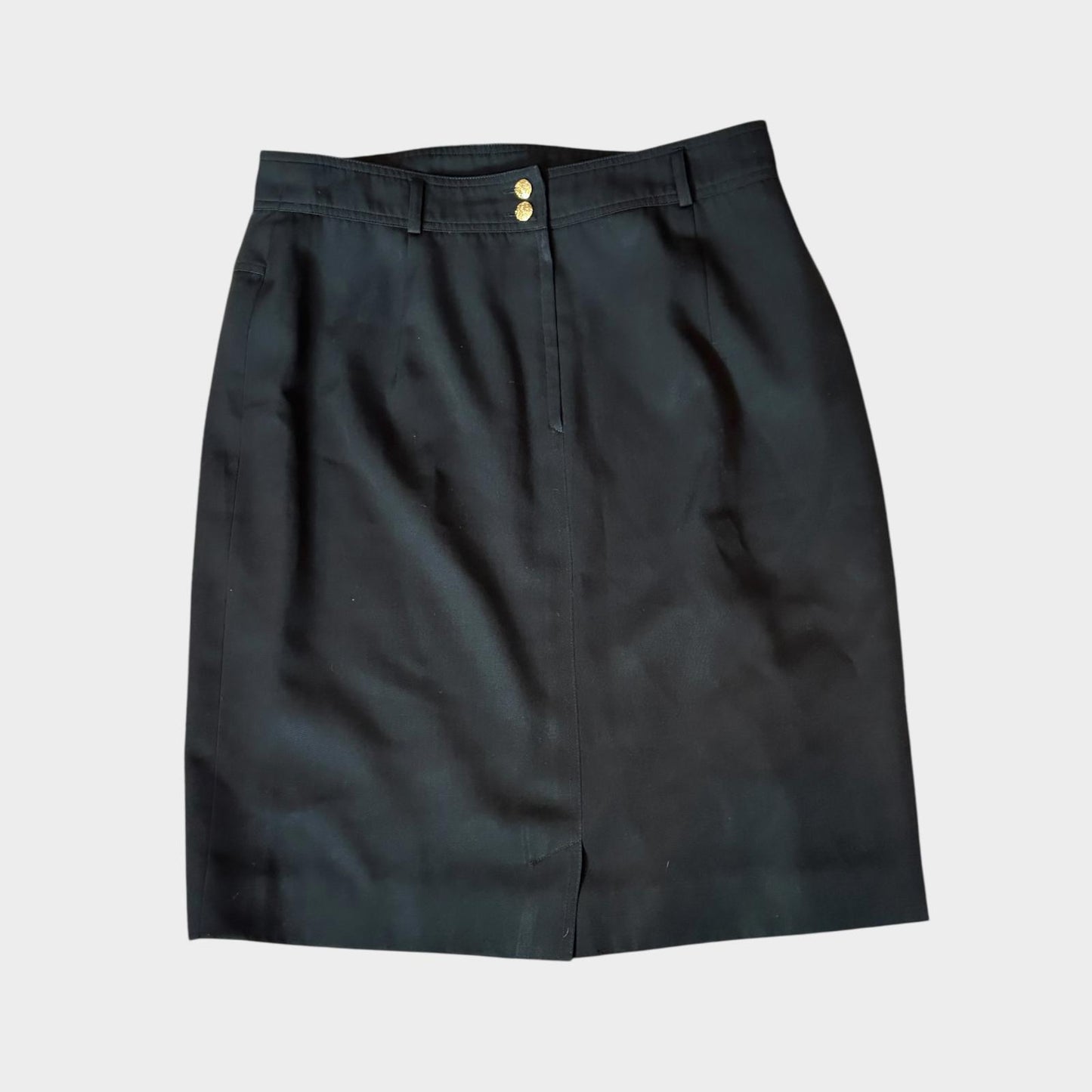 Vintage Mondi Black Workwear Pencil Skirt Made in Germany