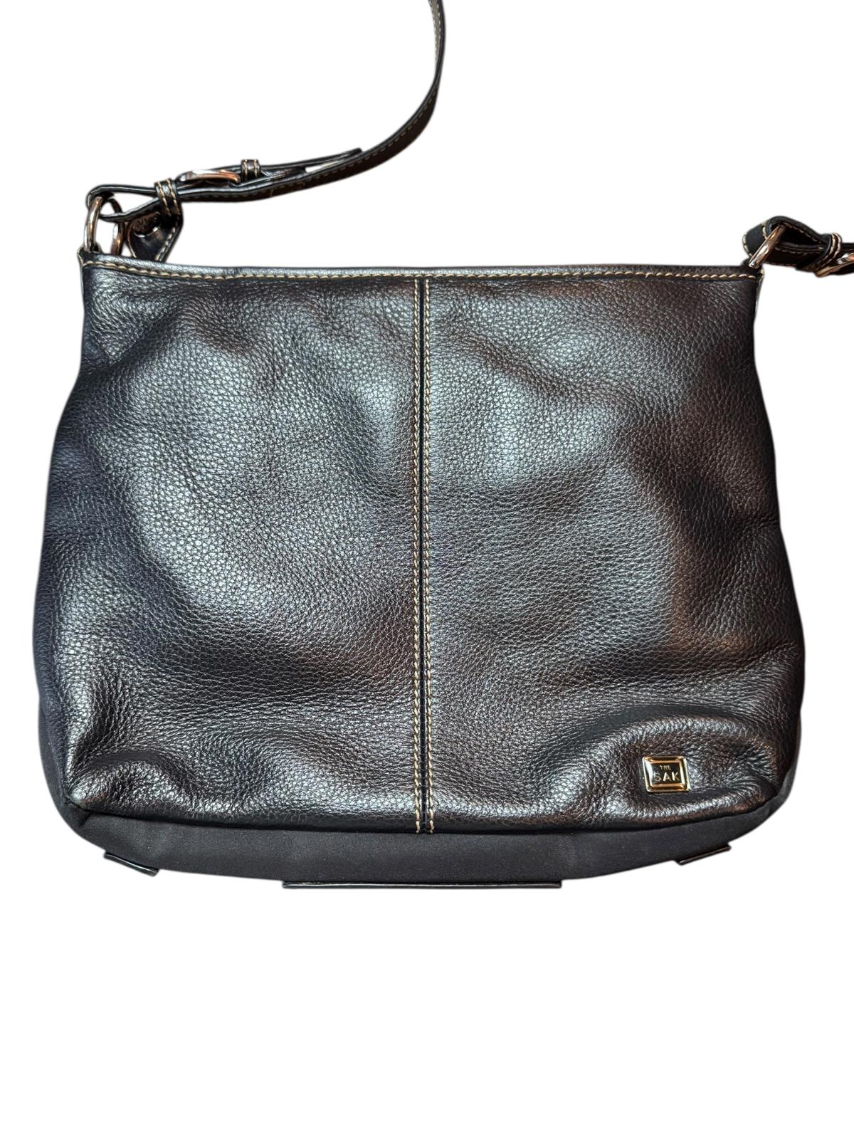 The Sak Classic Black Leather Shoulder Bag