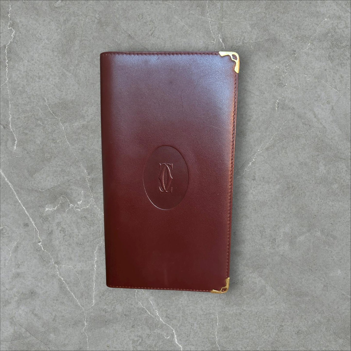 Cartier Must Be Cartier Bordeaux Long Wallet Vintage