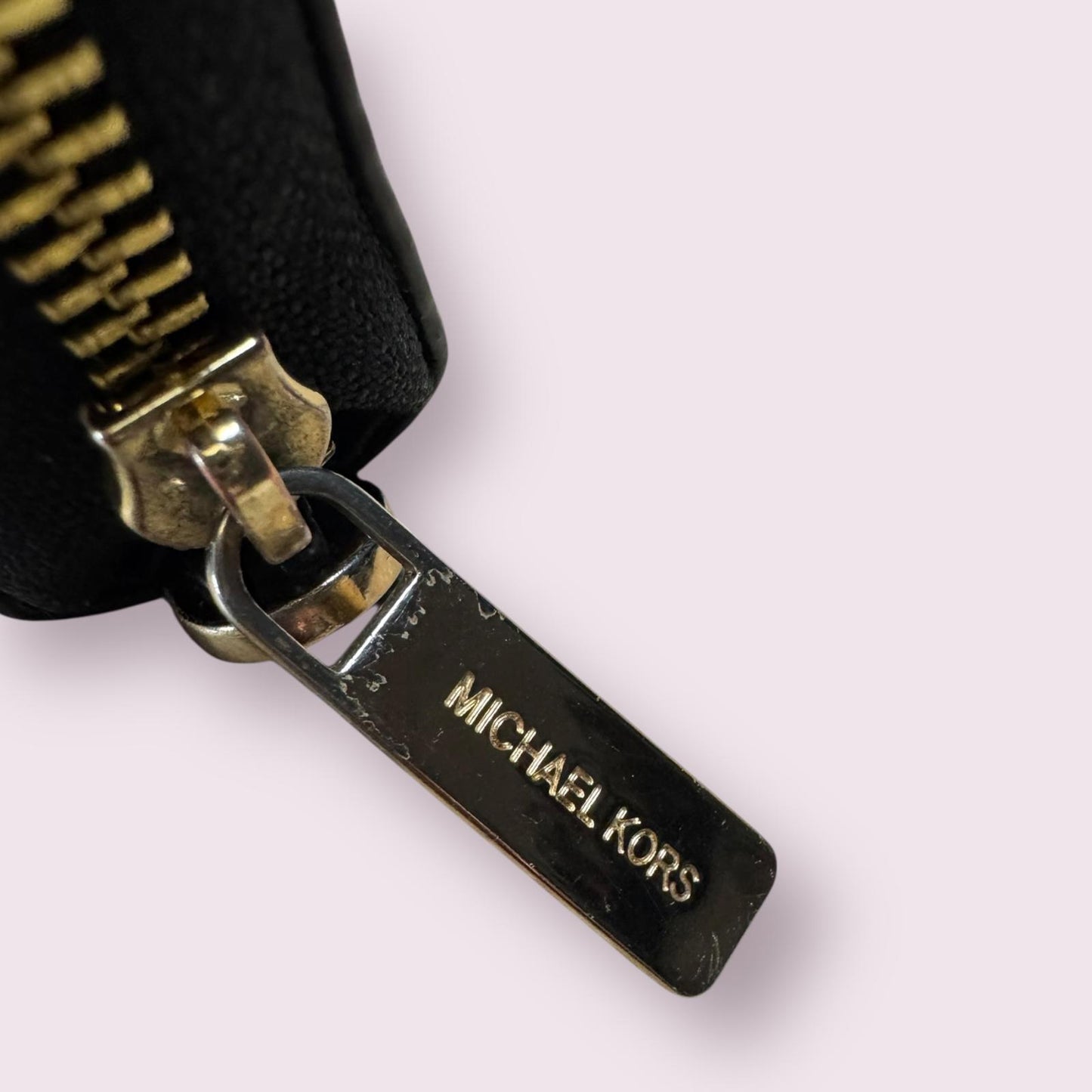 Michael Kors Black Leather Zip-Around Wallet