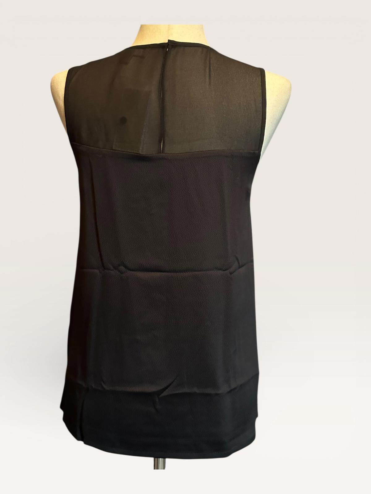 MICHAEL Michael Kors Black Sleeveless Top with Feathers