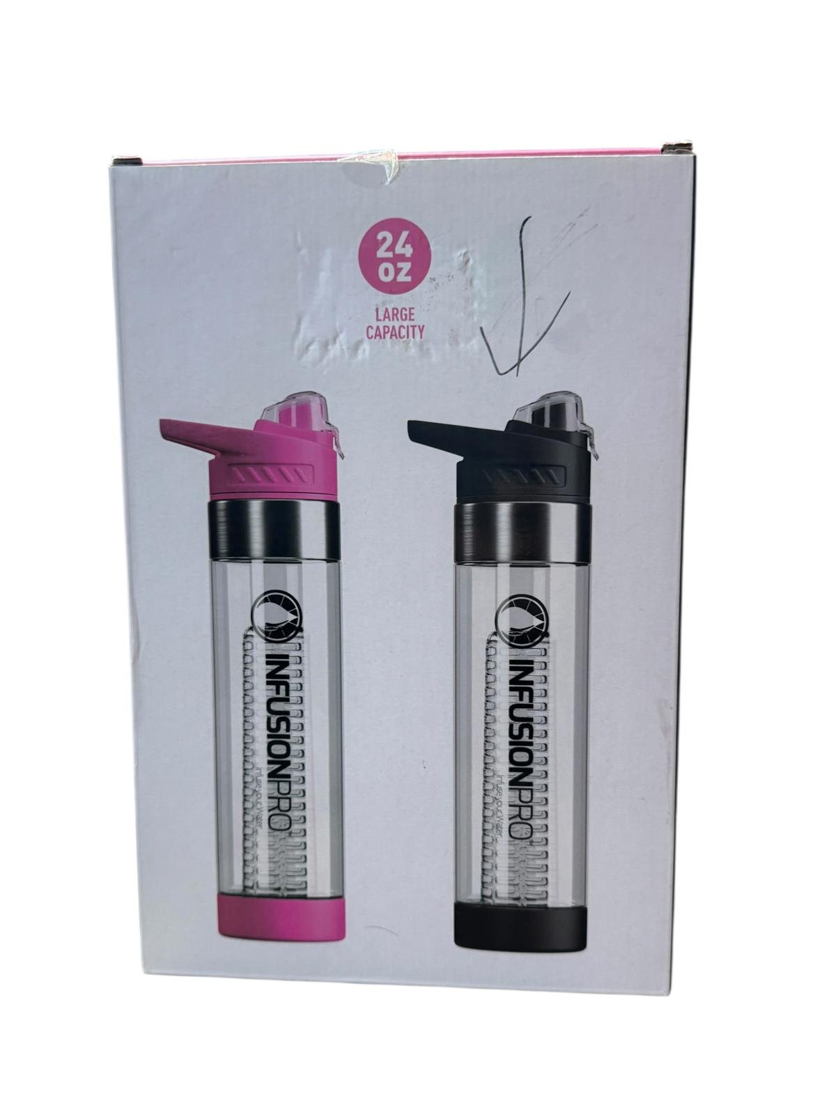 InfusionPro Fruit Infuser Water Bottle 24 oz Set of 2