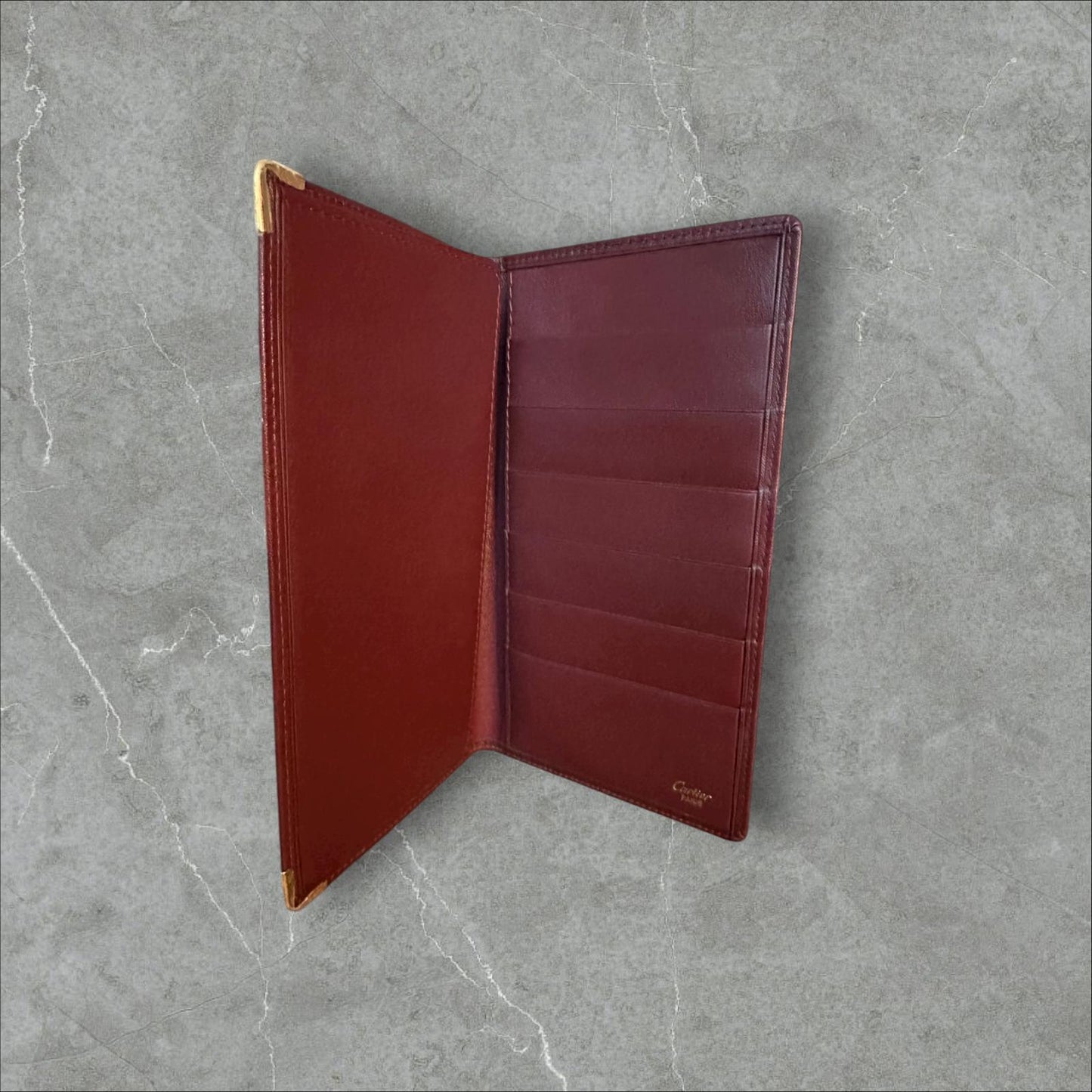 Cartier Must Be Cartier Bordeaux Long Wallet Vintage