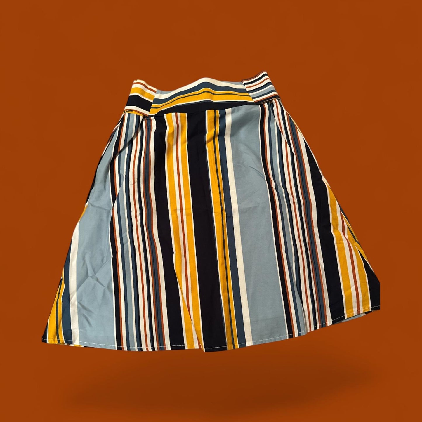 Cremieux Women's Striped A-Line Skirt with Waist Tie