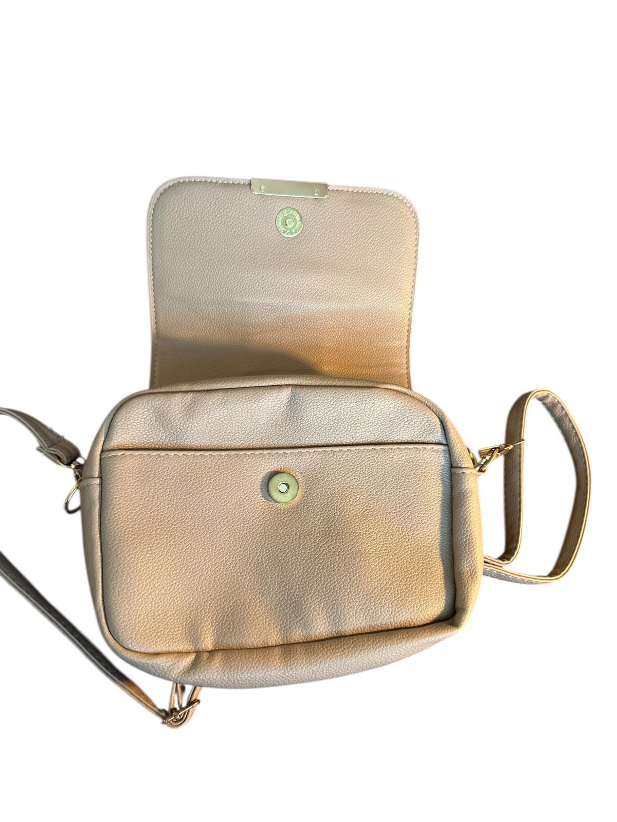 Beige Women's Crossbody Bag with Adjustable Strap