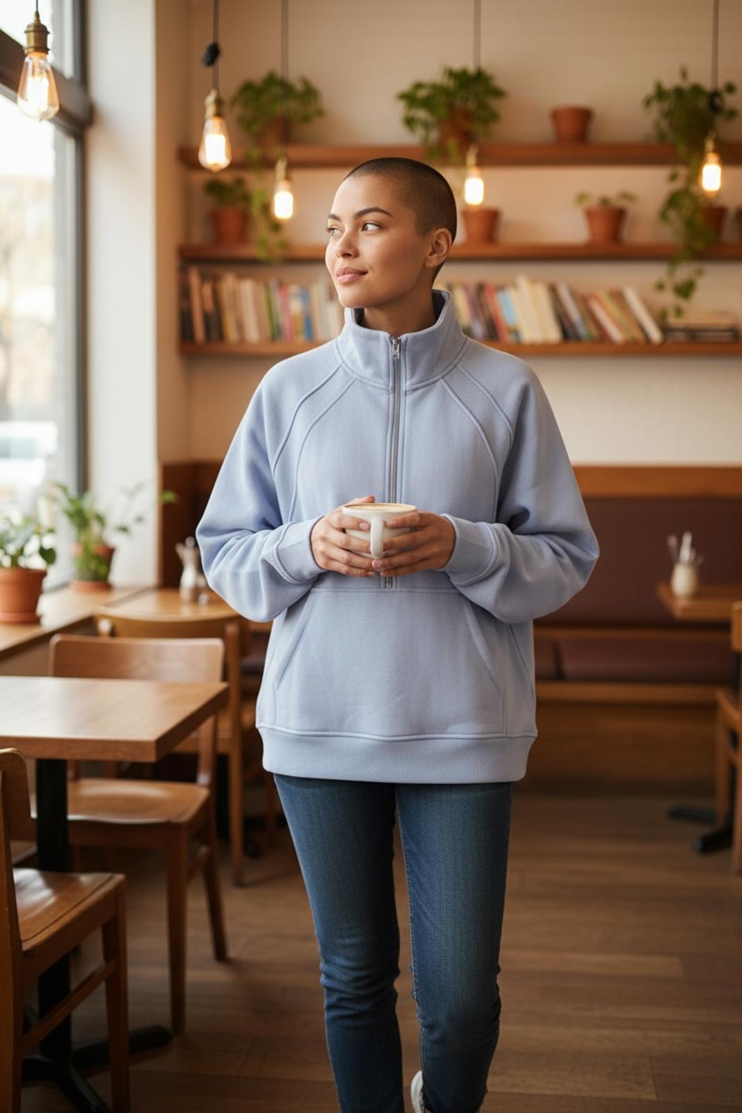 Danskin Women’s Light Blue Sweatshirt NWT Size Large