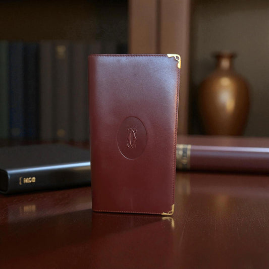 Cartier Must Be Cartier Bordeaux Long Wallet Vintage