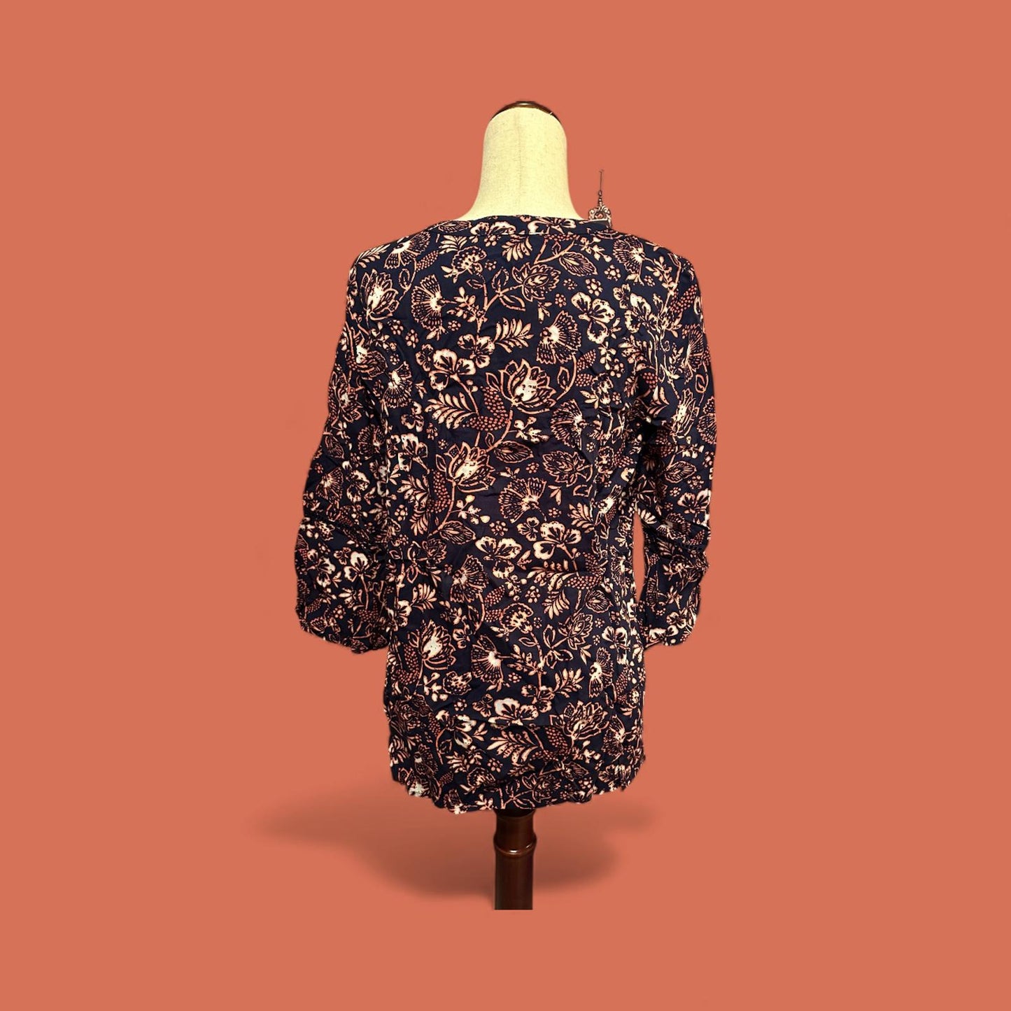 Gloria Vanderbilt Women’s Floral Print Tunic Top V-Neck