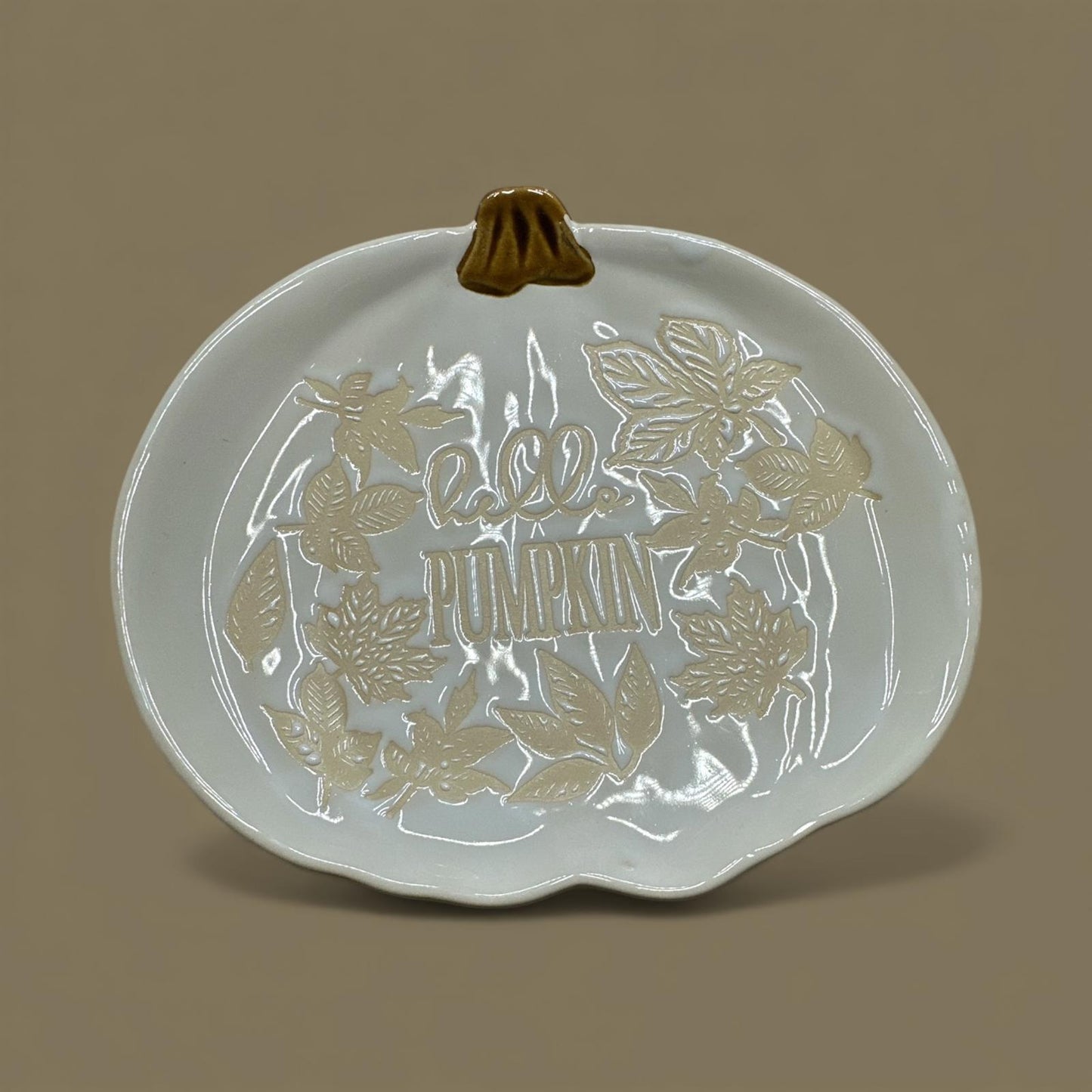Decorative Fall Pumpkin Shaped Ceramic Plate