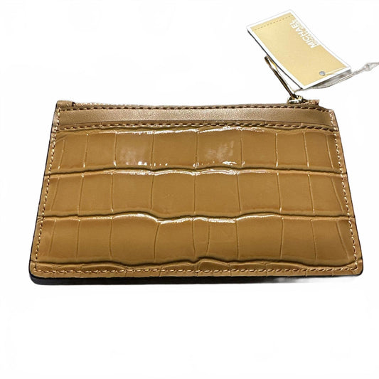 Michael Kors Tan Croc-Embossed Leather Cardholder