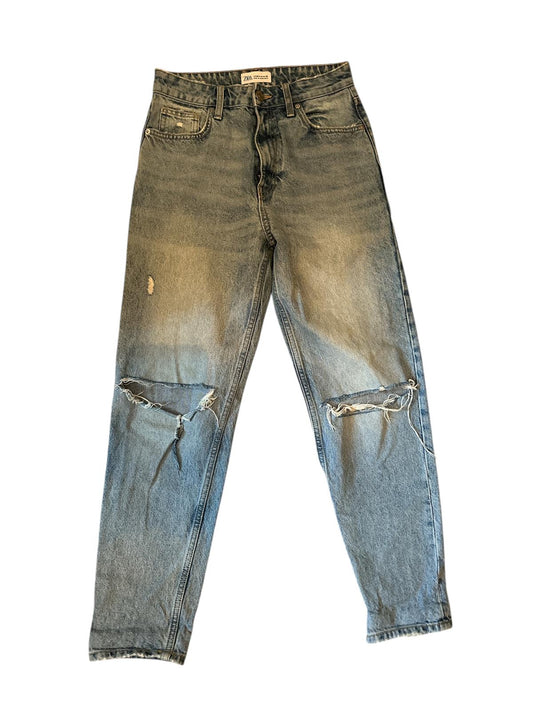 ZARA Distressed Denim Jeans Size 4