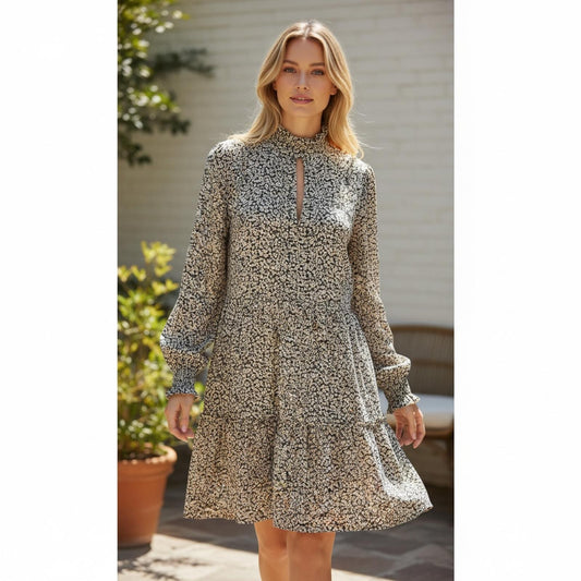 Elan Long Sleeve Floral Dress Size Small