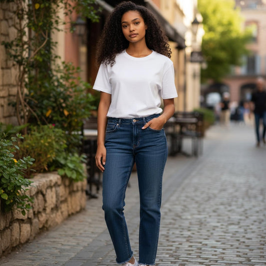 PAIGE Hoxton Slim Straight Leg Jeans in Dark Wash