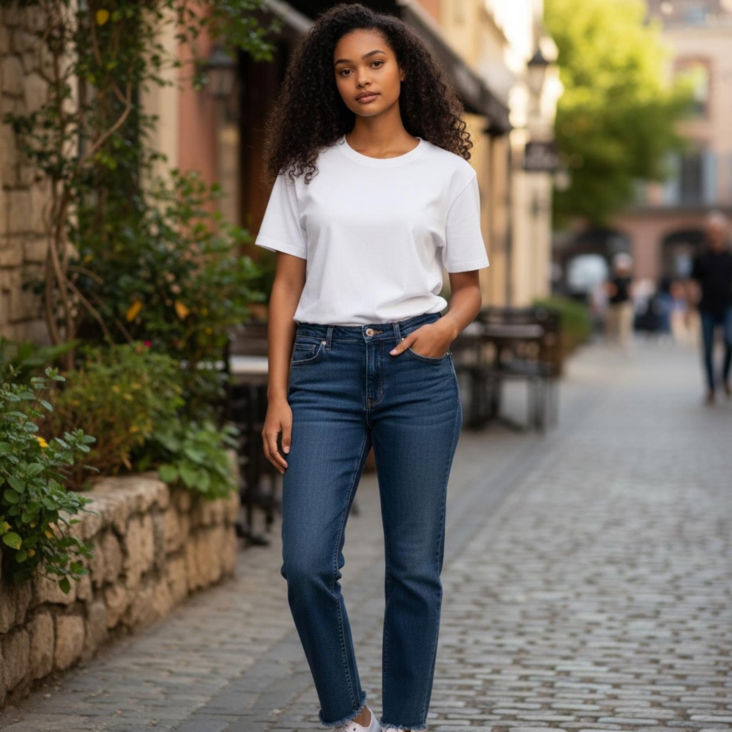 PAIGE Hoxton Slim Straight Leg Jeans in Dark Wash