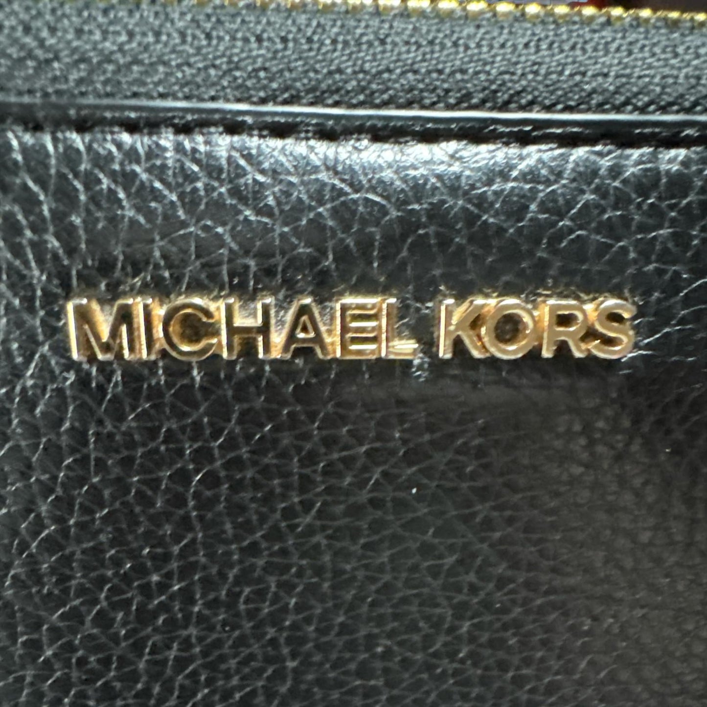 Michael Kors Black Leather Zip-Around Wallet