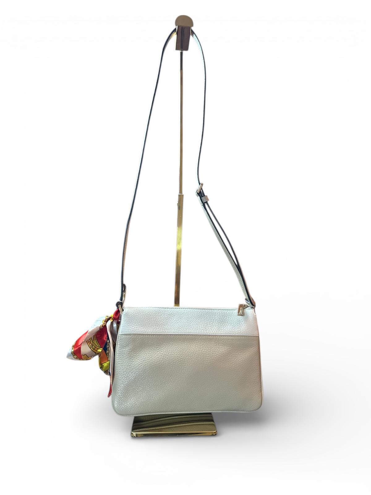 Kate Spade Two-Tone Leather Crossbody Bag with Scarf Accent