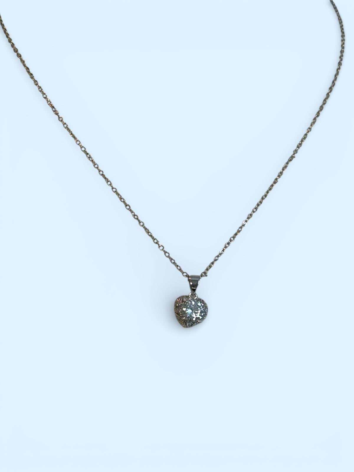 GRA Certified Moissanite Heart Pendant Necklace