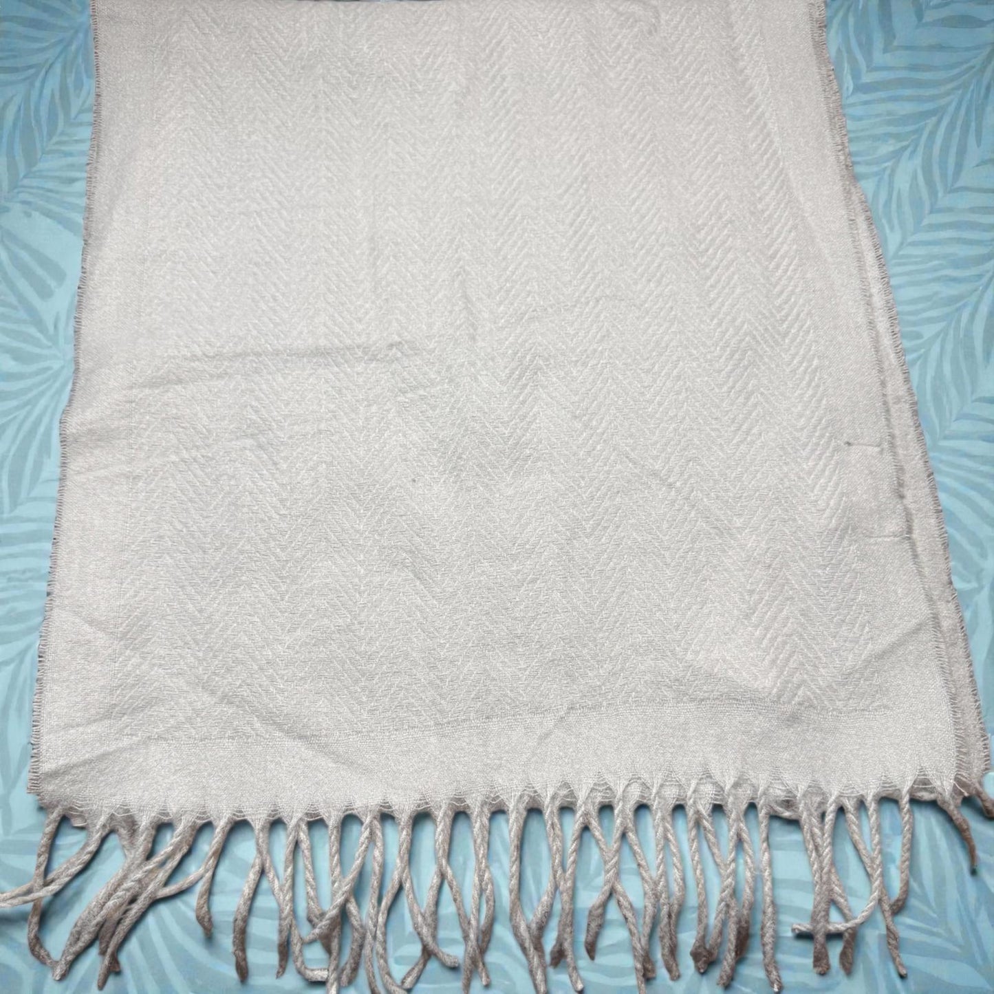 Style & Co Light Gray Soft Fringe Scarf NWT