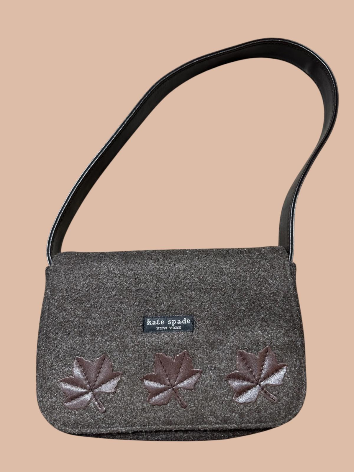 Kate Spade Y2K Felt Leaf Shoulder Bag