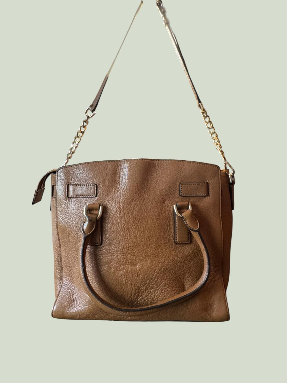 Michael Kors Brown Leather Satchel Handbag