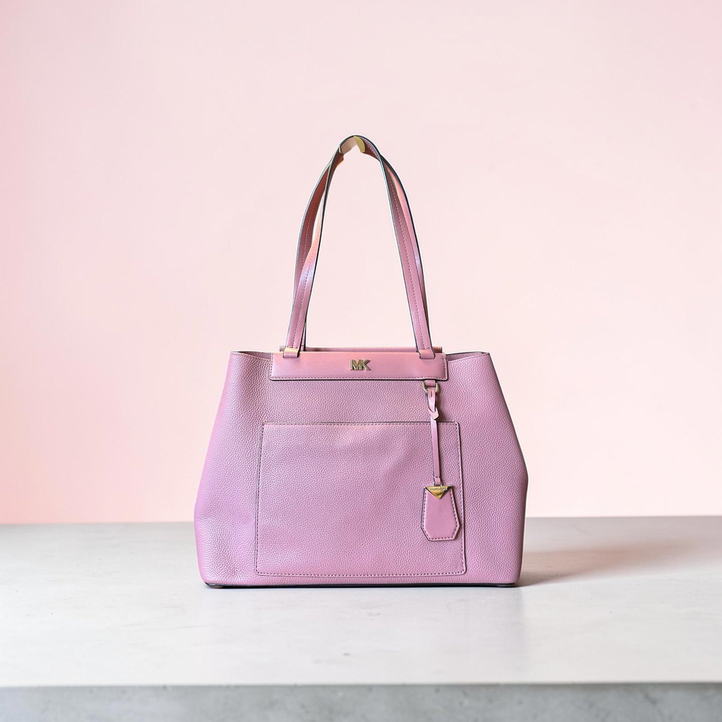 Michael Kors Pink Leather Tote Bag