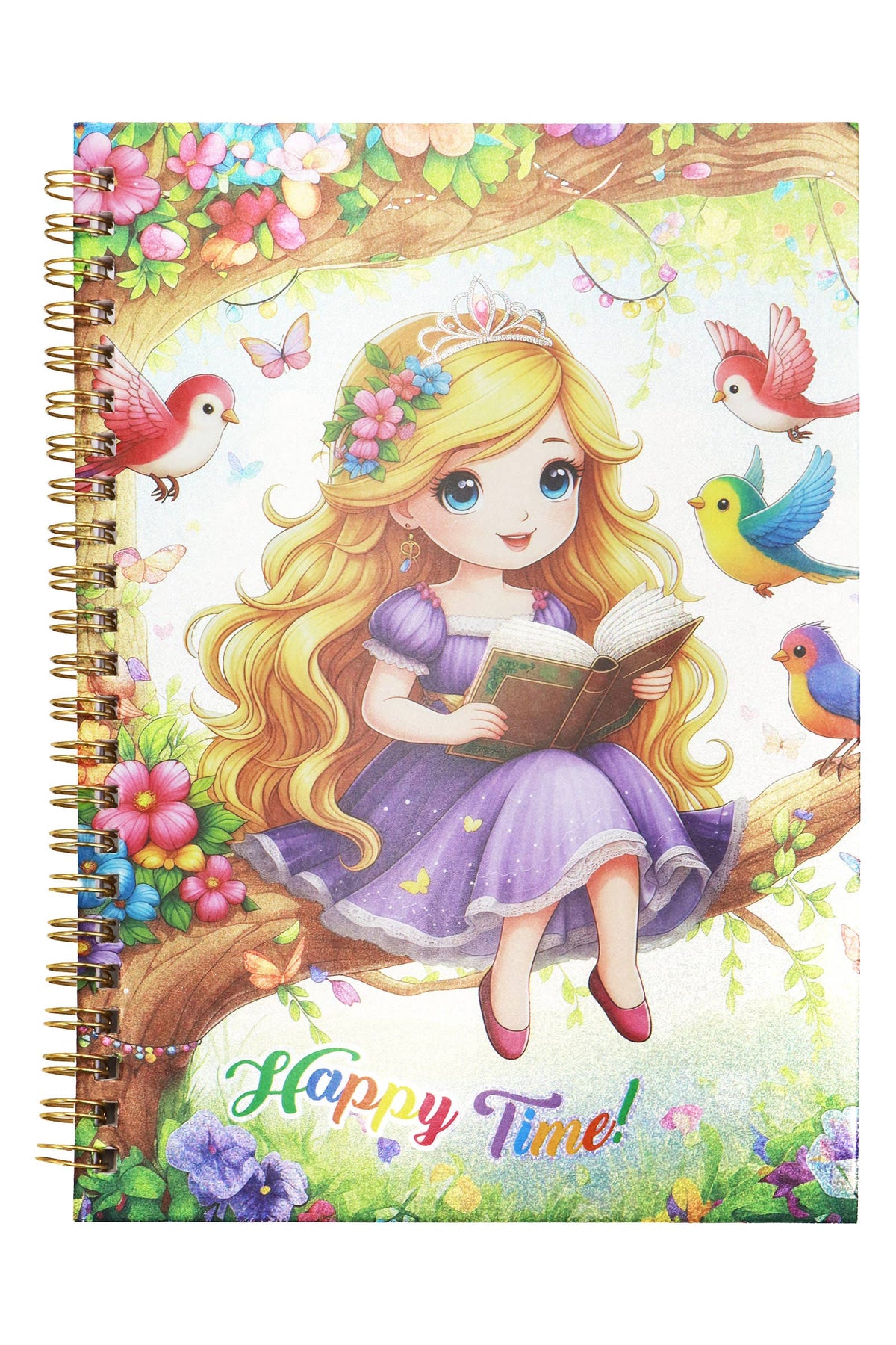 Princess Iridescent A5 Spiral Bound Notebook - 12 Pcs: ASSORTED / ONE SIZE