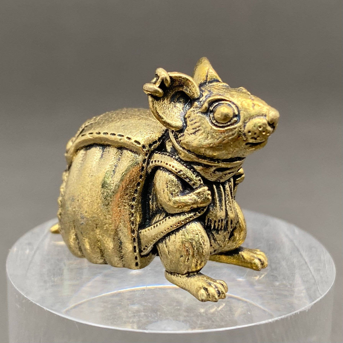 Mouse Carrying Bag Brass Crafts Desktop Ornaments
