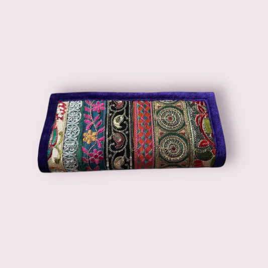Handmade Indian Embroidered Boho Clutch Purse