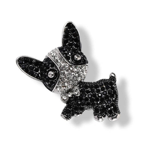 Cute Cartoon Dog Brooch for Women - Stylish Animal Pin with Rhinestones: Corgi Brooch